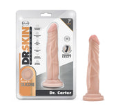 Dr Skin Silicone 7 Inch Realistic Dong with Suction Cup Vanilla Dongs Realistic